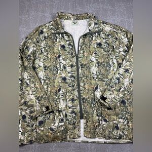 Vintage Prohunter Camouflage Made in USA Cotton Full Zip Light Jacket Size XL